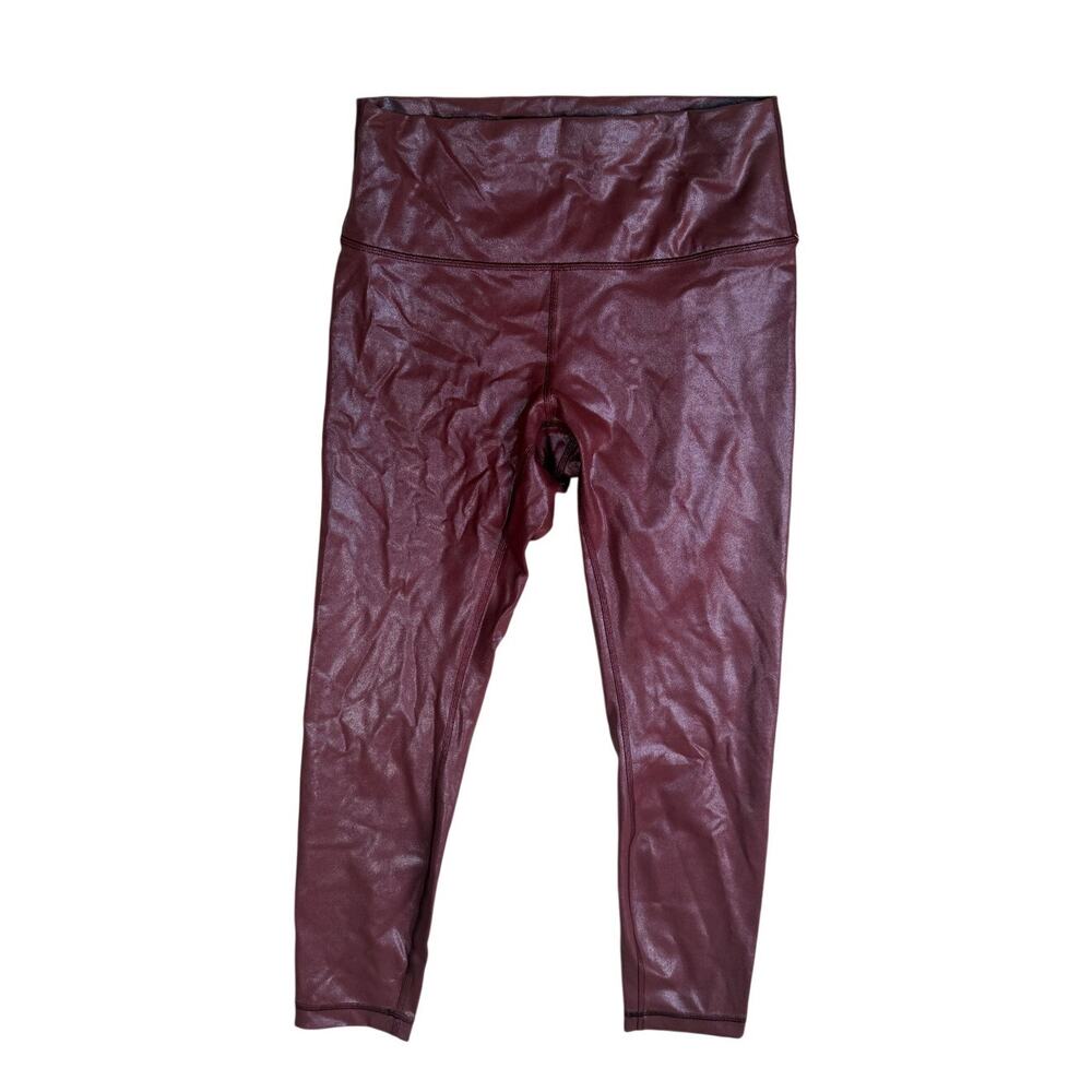 Lululemon Wunder Train Foil High Rise 25" Red Special Edition New 10